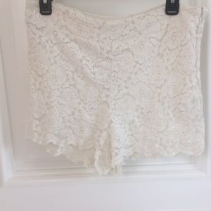 Free People Floral Lace Shorts